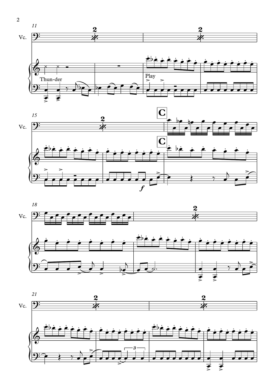 Thunderstruck Thunderstruck Piano scores gallery preview page 2