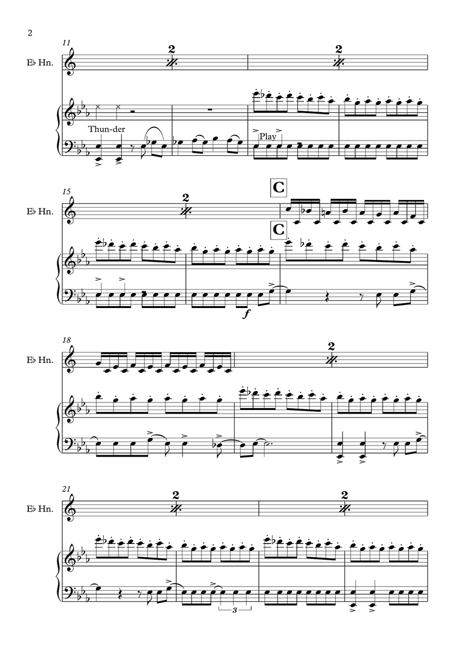 Thunderstruck Thunderstruck Horn scores gallery preview page 2