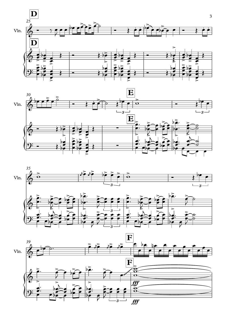Thunderstruck Thunderstruck Violin Solo scores gallery preview page 3