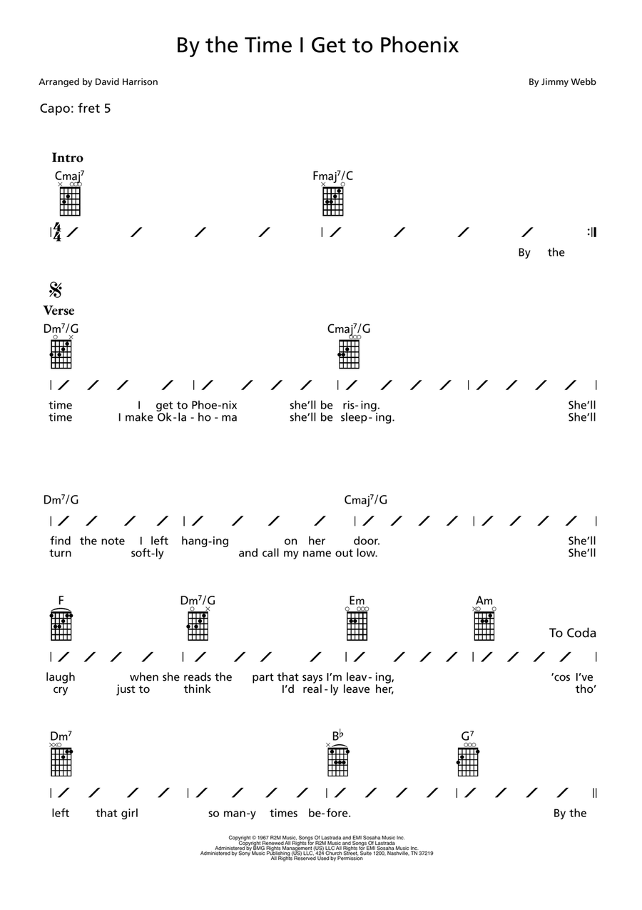 By The Time I Get To Phoenix Acoustic Guitar scores gallery preview page 1