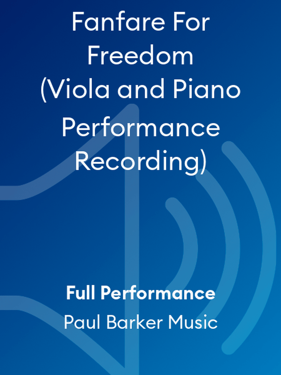 Fanfare For Freedom (Viola and Piano Performance Recording) Piano scores gallery preview page 1
