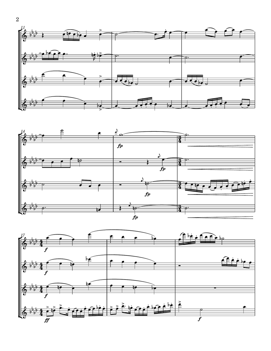 Fluteloops Fluteloops Flute Quartet scores gallery preview page 4