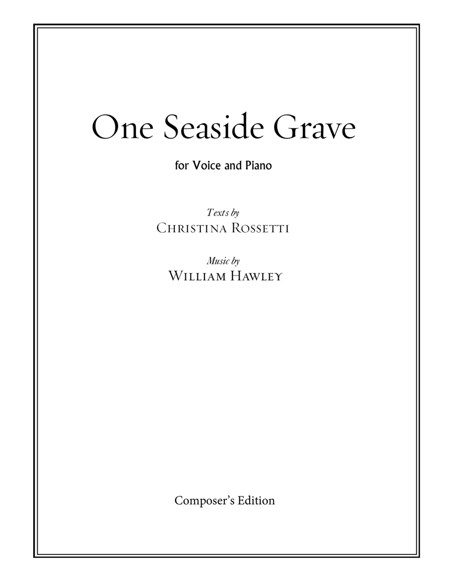 One Seaside Grave One Seaside Grave Piano, Vocal scores gallery preview page 1