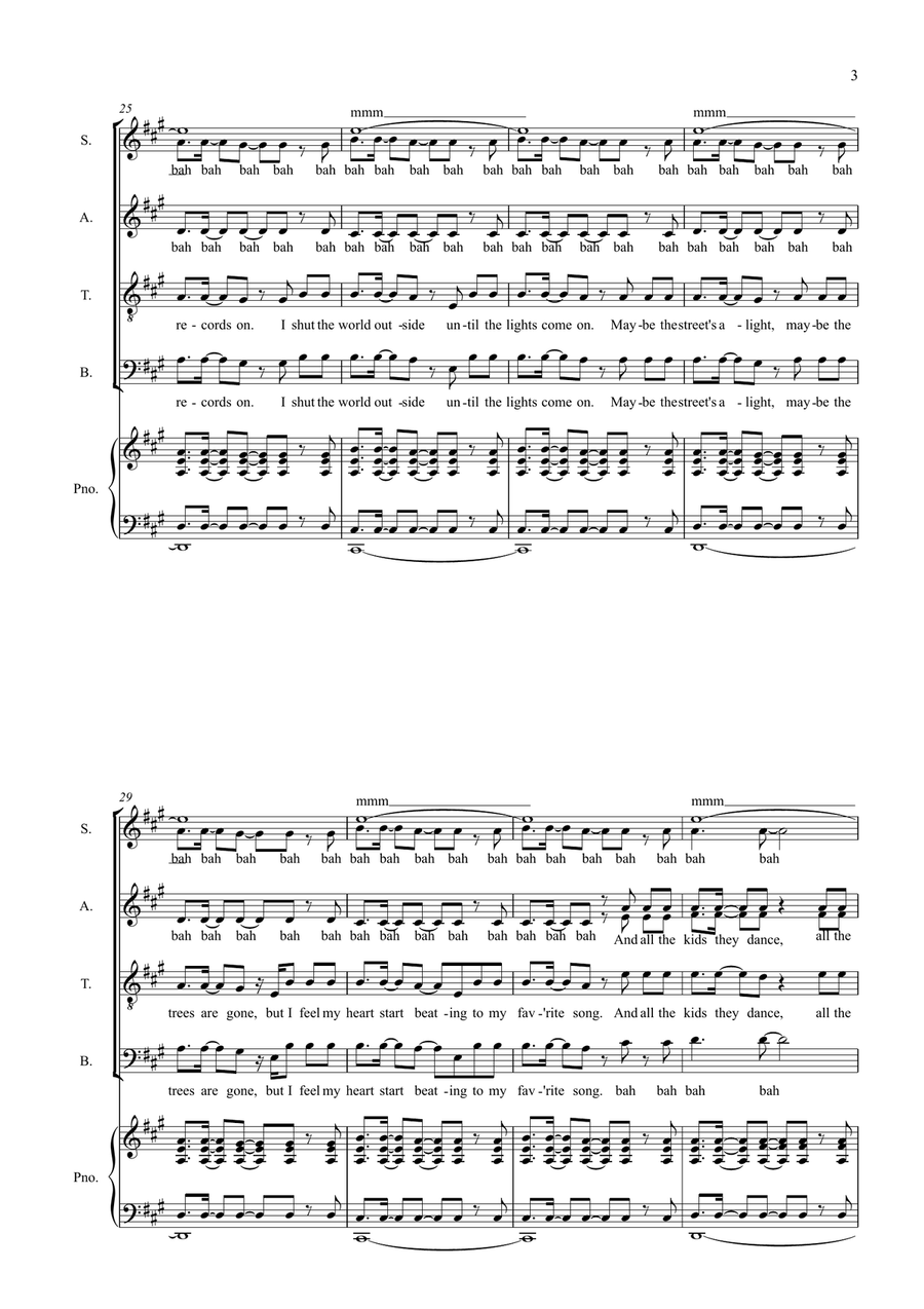 Every Teardrop Is A Waterfall Choir scores gallery preview page 3