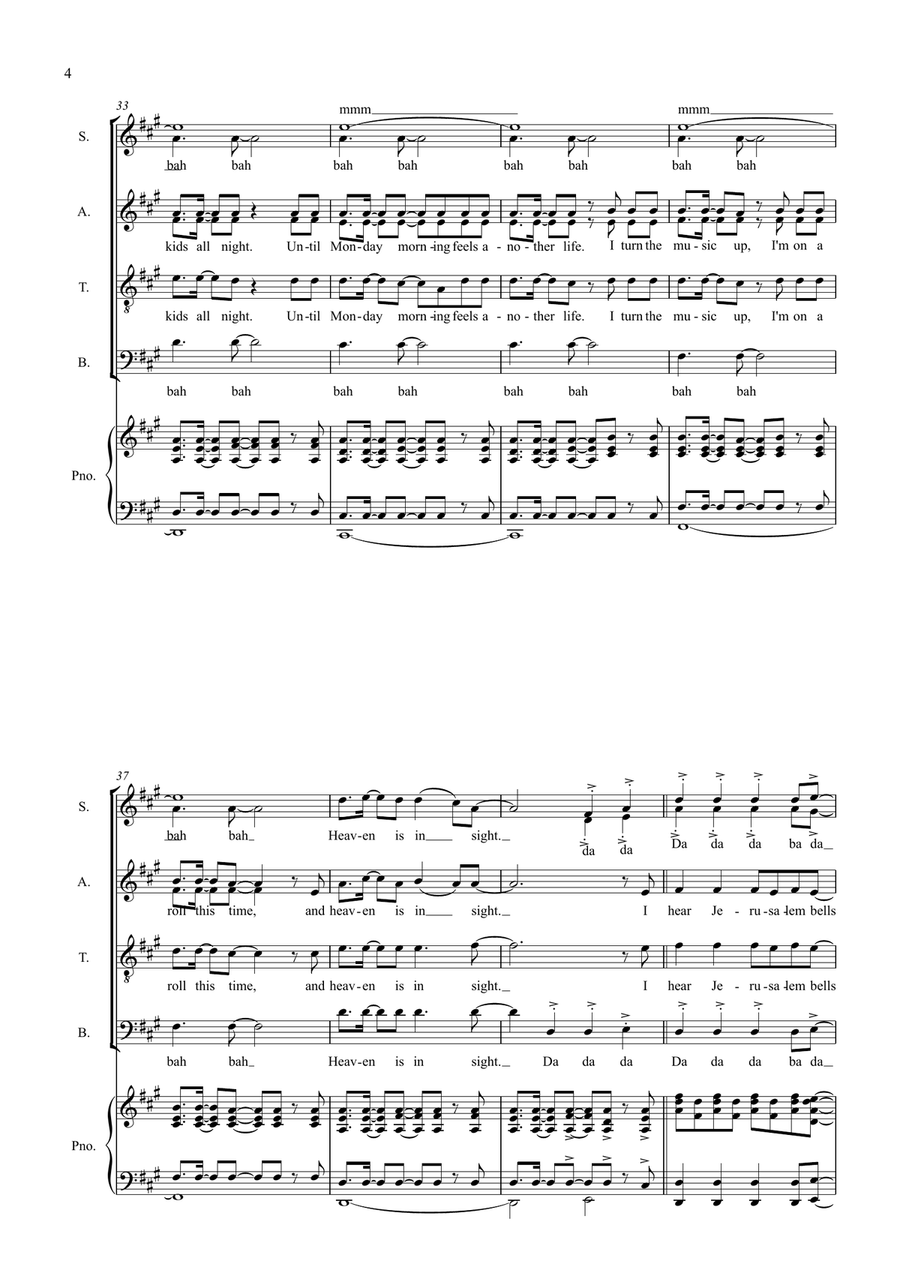 Every Teardrop Is A Waterfall Choir scores gallery preview page 4