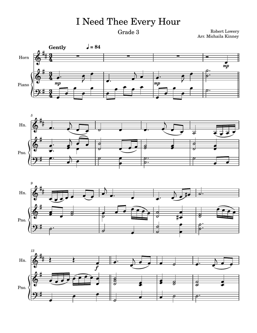 I Need Thee Every Hour I Need Thee Every Hour Piano scores gallery preview page 1