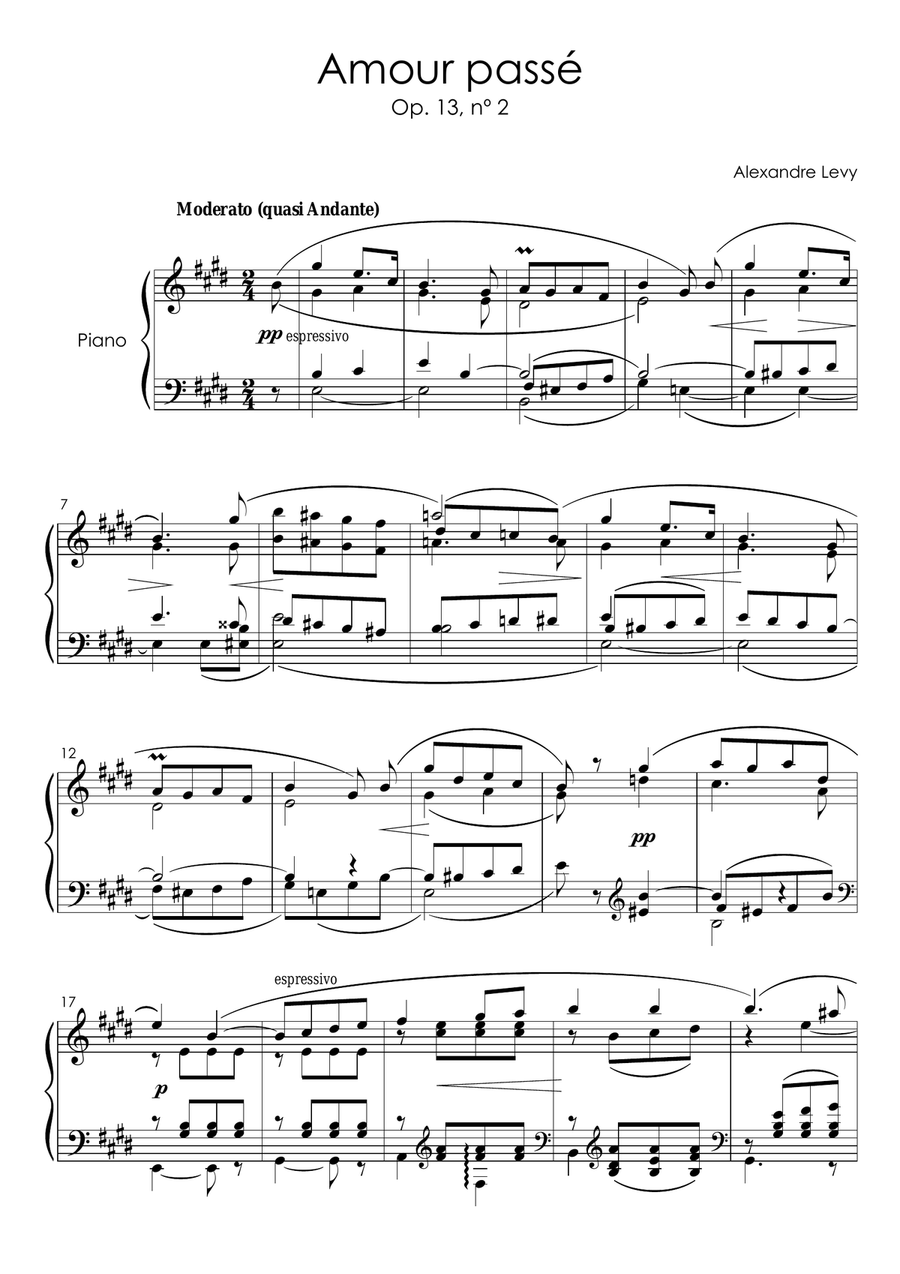 Amour passé Op.13 No.2 Chamber Music scores gallery preview page 1