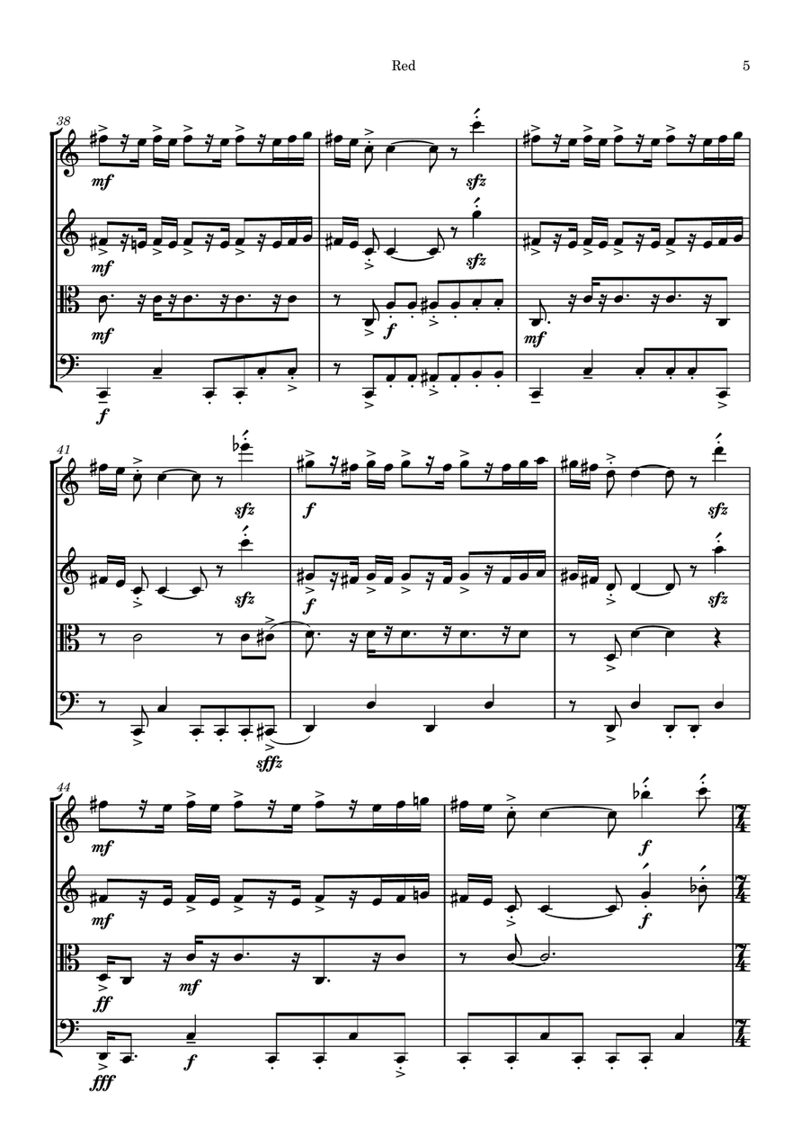 Red String Quartet scores gallery preview page 5