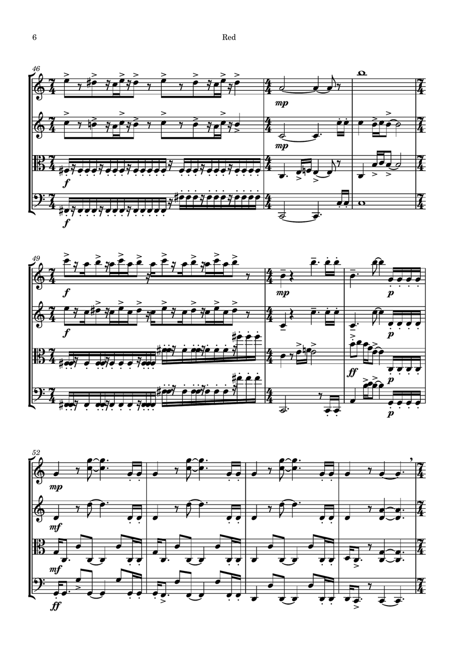 Red String Quartet scores gallery preview page 6