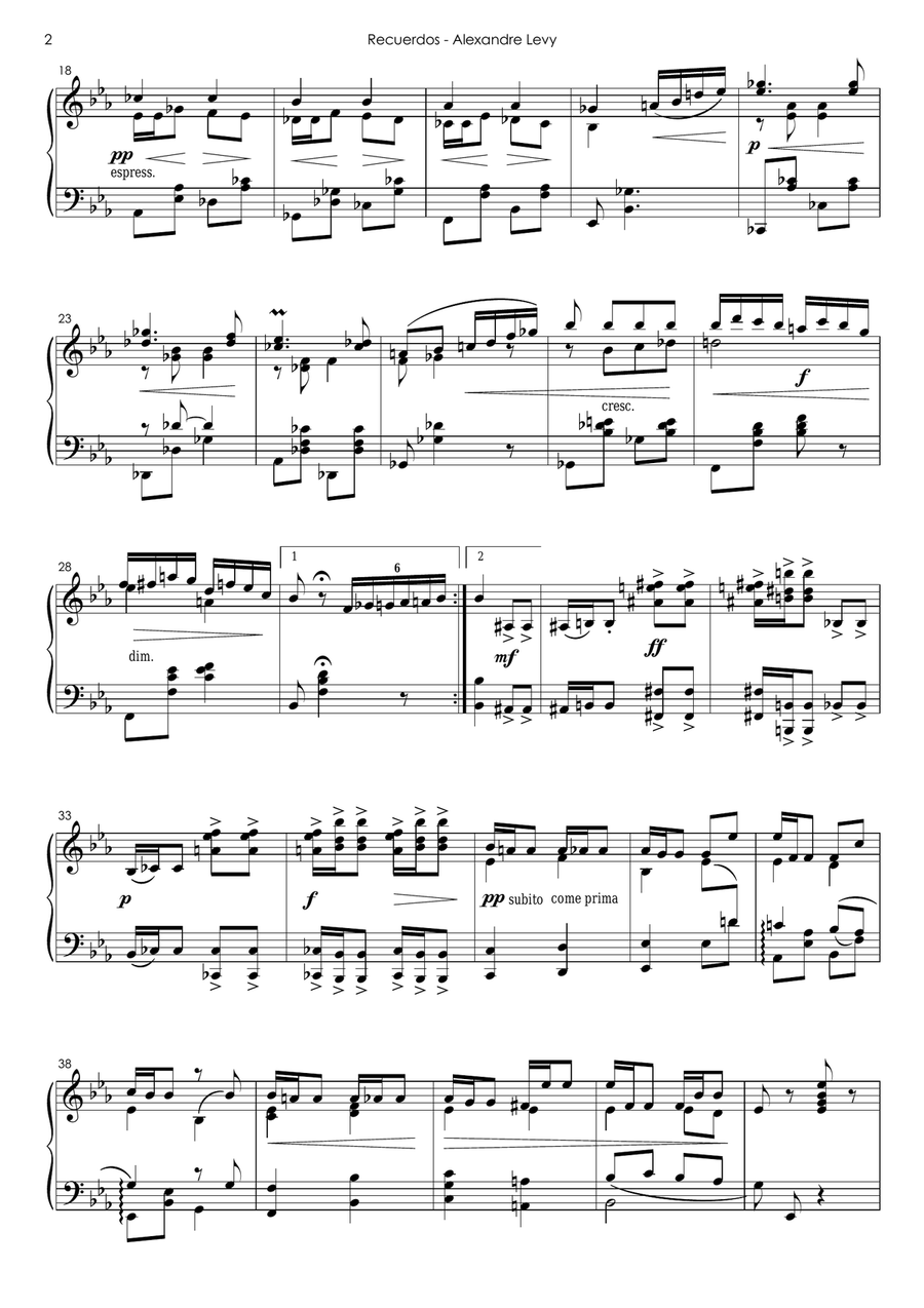 RECUERDOS Chamber Music scores gallery preview page 2