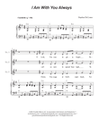 I Am With You Always (Vocal solo)