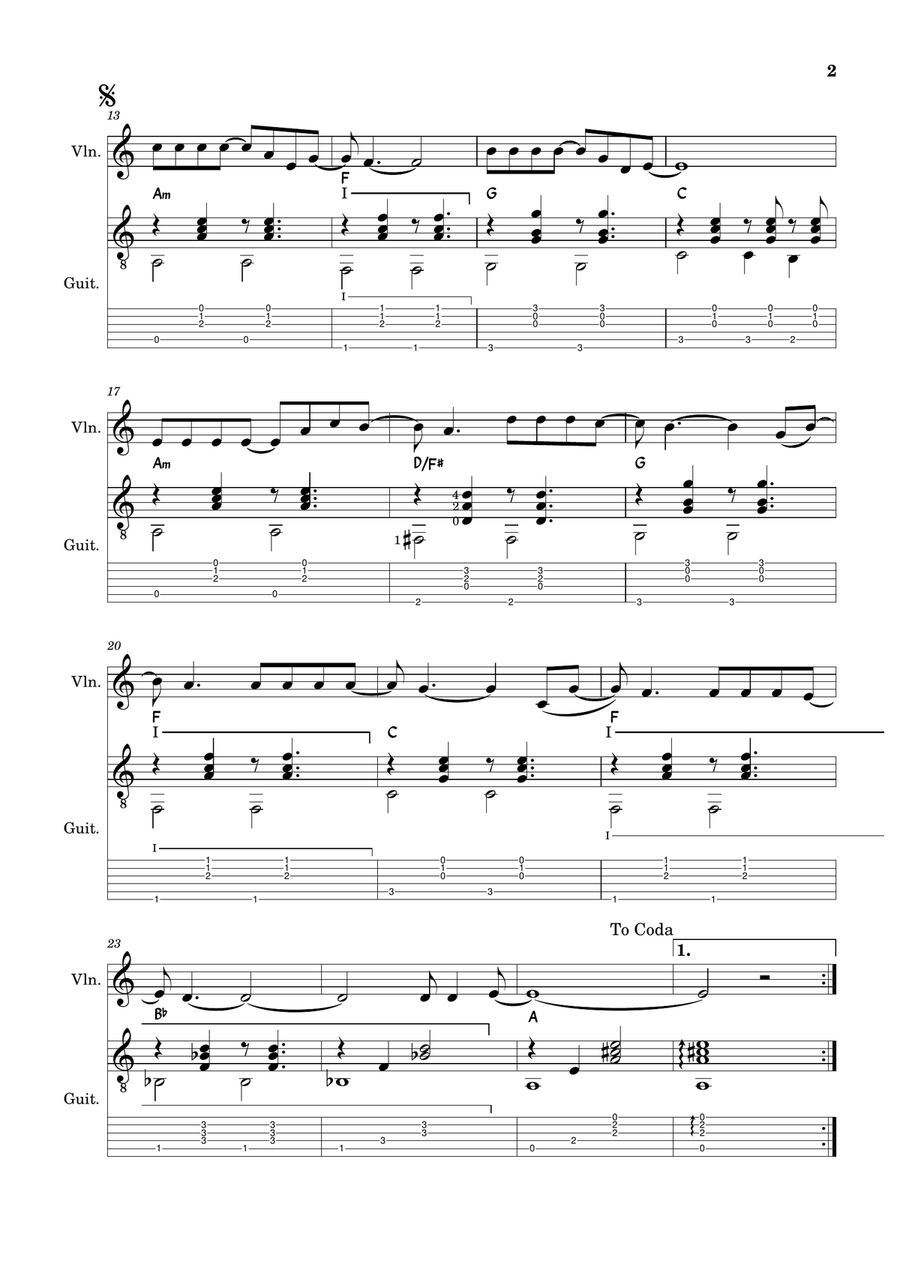 Killing Me Softly With His Song Violin Solo scores gallery preview page 2