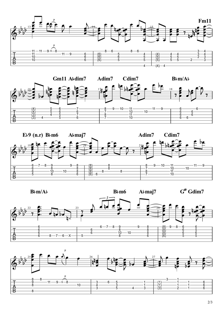 Lullaby Of Birdland Lullaby Of Birdland Electric Guitar scores gallery preview page 2