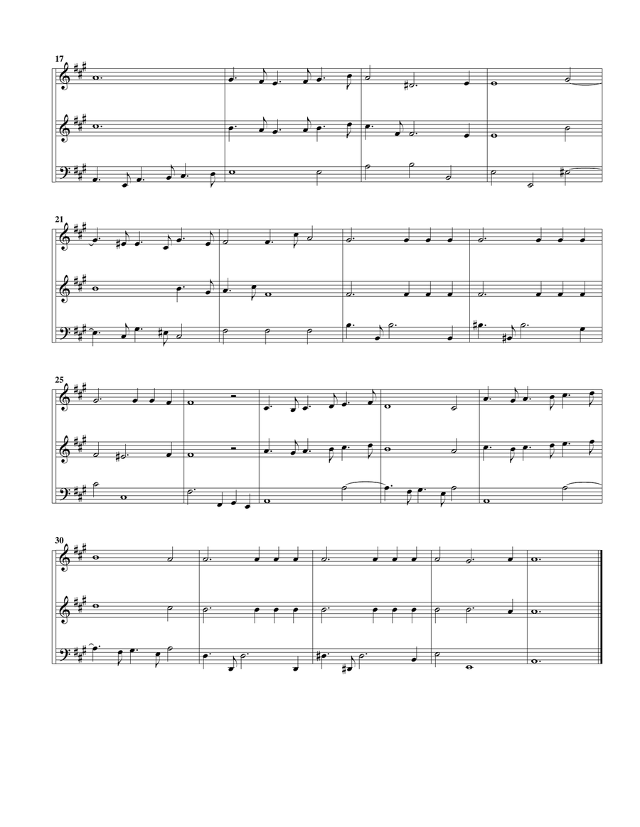 Trio sonata, violin, oboe d'amore (or oboe), continuo, TWV 42 A14 in A major Small Ensemble scores gallery preview page 3