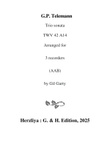 Trio sonata, TWV 42 A14 (arrangement for 3 recorders (AAB))