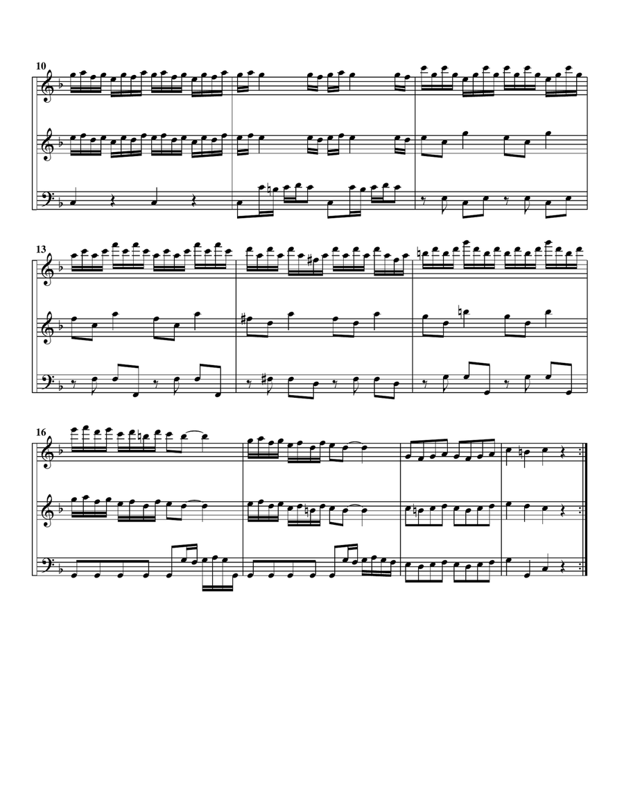 Trio sonata, TWV 42 A14 (arrangement for 3 recorders (AAB)) Alto Recorder scores gallery preview page 5