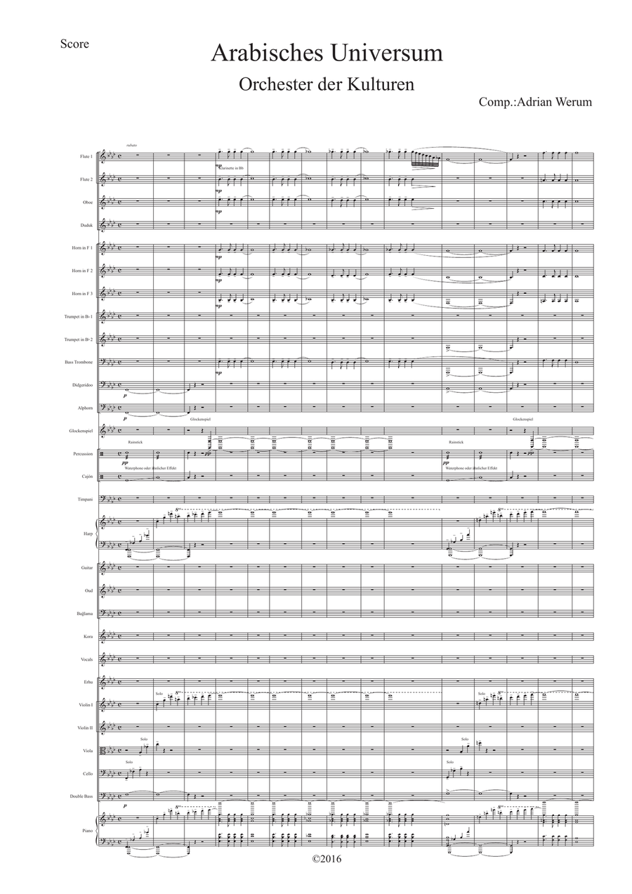 Arabisches Universum ( Arab Universe ) Full Orchestra scores gallery preview page 1