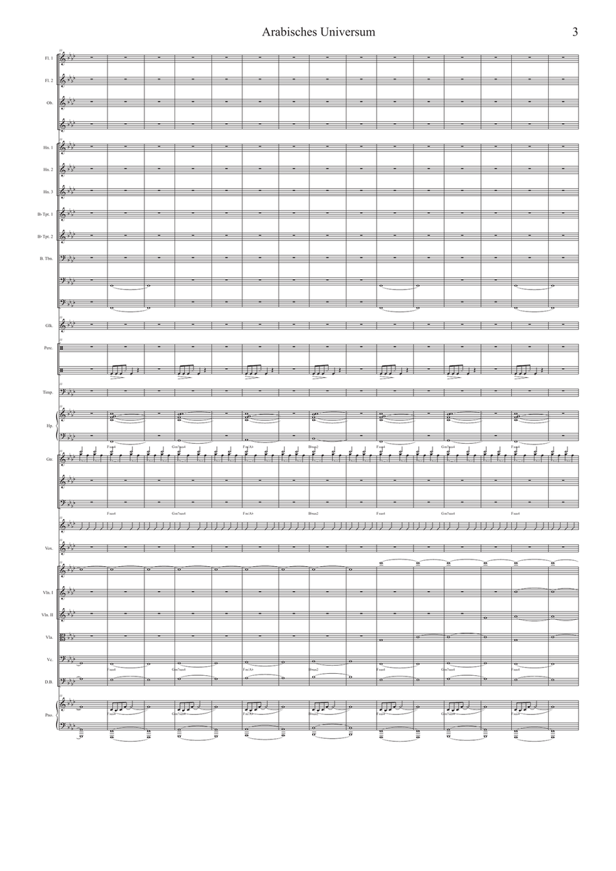 Arabisches Universum ( Arab Universe ) Full Orchestra scores gallery preview page 3