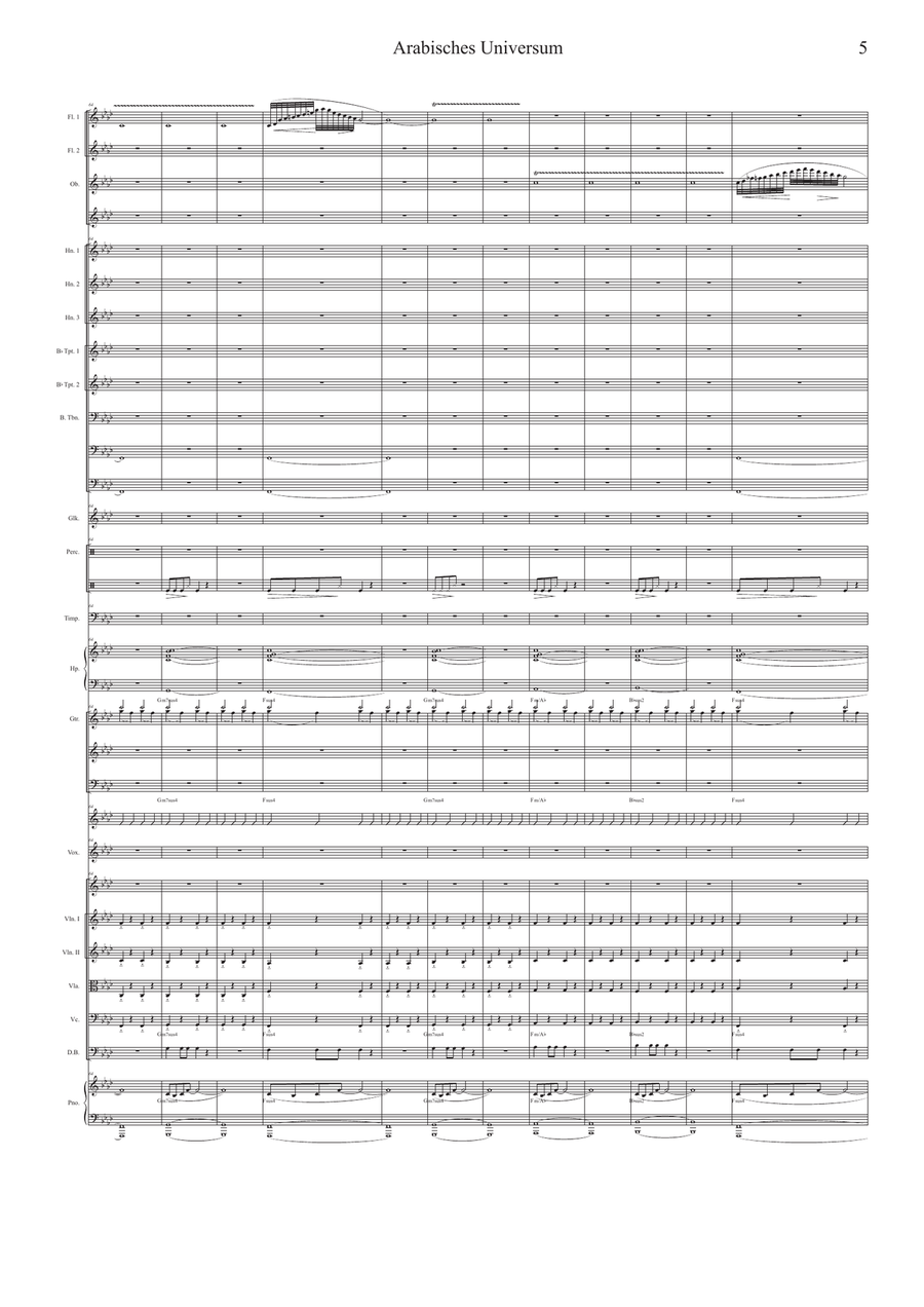 Arabisches Universum ( Arab Universe ) Full Orchestra scores gallery preview page 5
