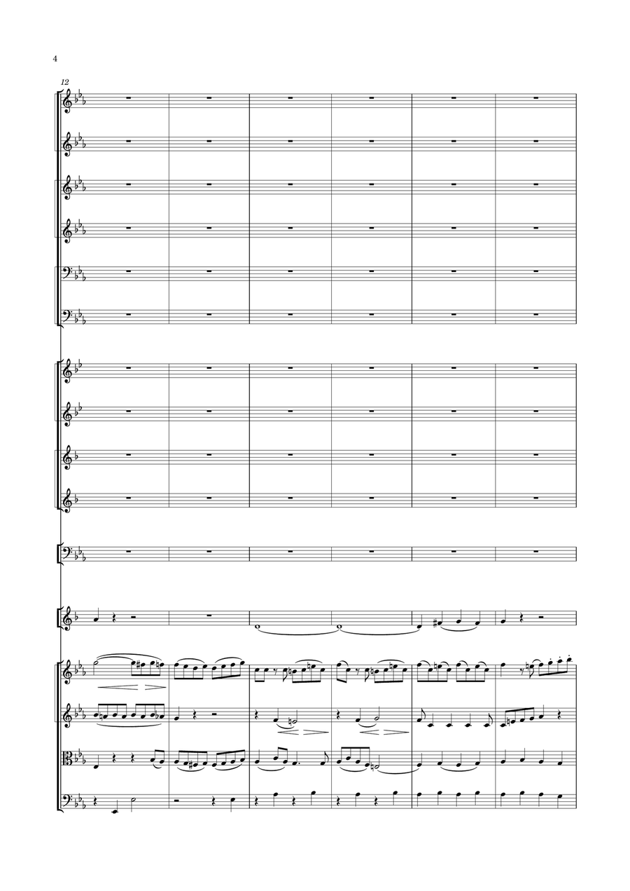 Dimmler - Clarinet Concerto No.4 in E flat major Full Orchestra scores gallery preview page 4