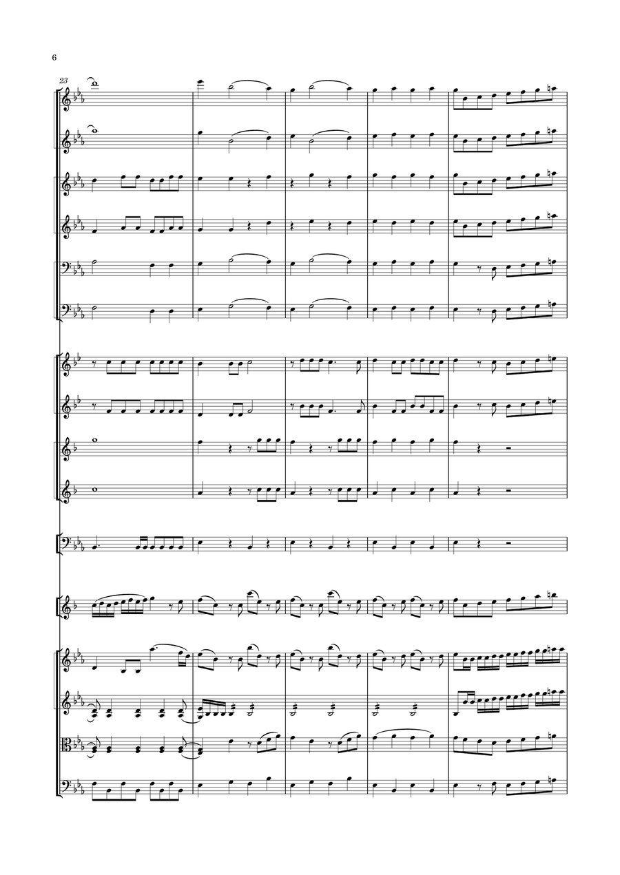 Dimmler - Clarinet Concerto No.4 in E flat major Full Orchestra scores gallery preview page 6