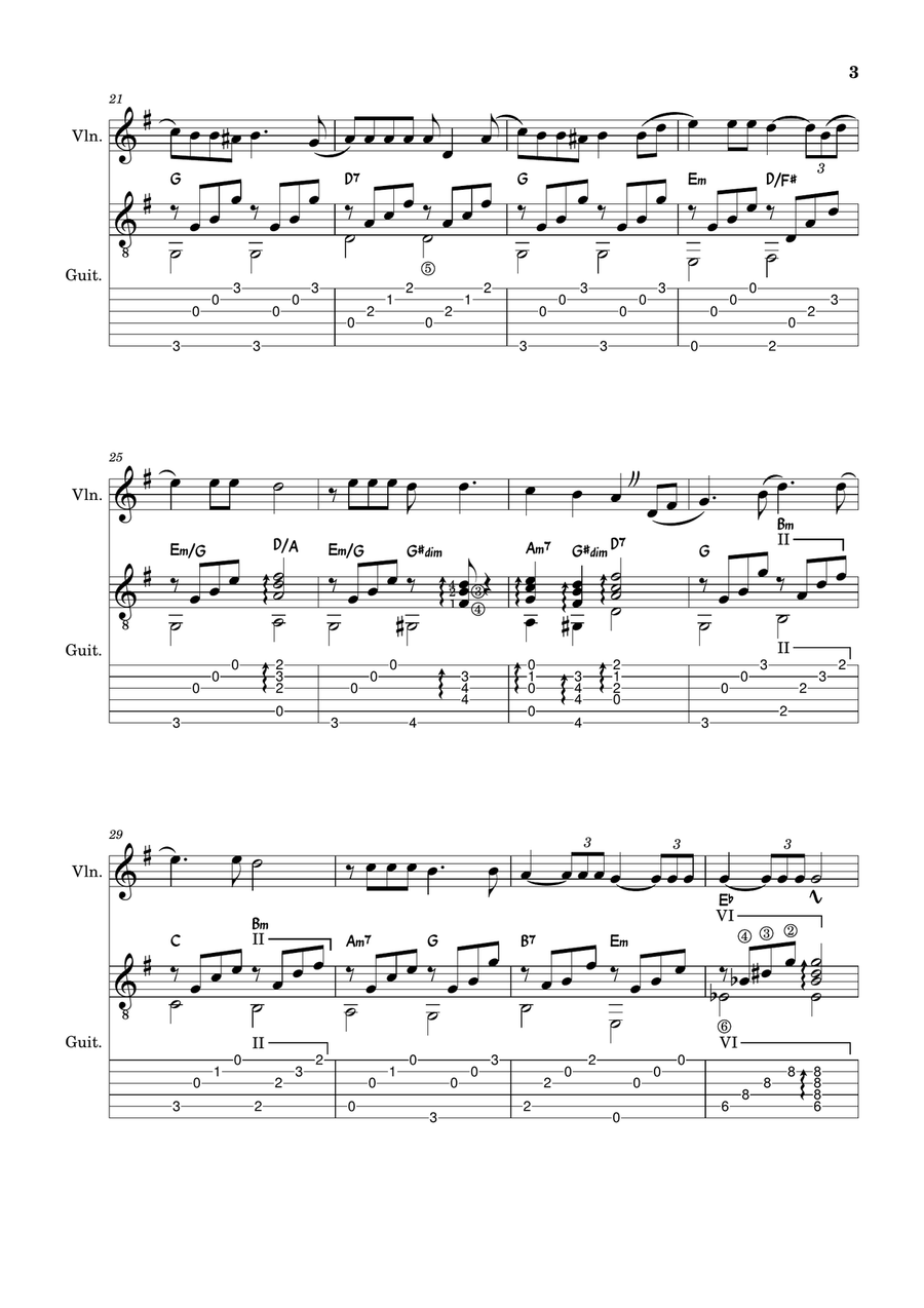 What A Wonderful World Violin Solo scores gallery preview page 3