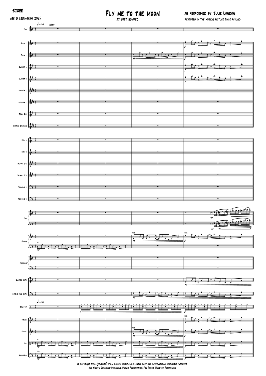 Fly Me To The Moon (In Other Words) Jazz Ensemble scores gallery preview page 1