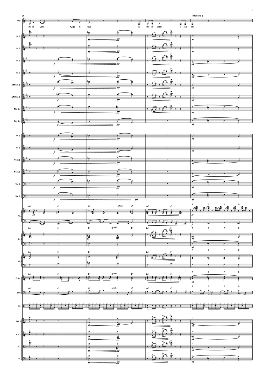 Fly Me To The Moon (In Other Words) Jazz Ensemble scores gallery preview page 5