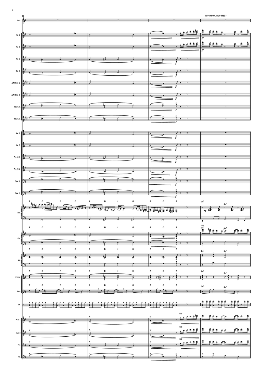Fly Me To The Moon (In Other Words) Jazz Ensemble scores gallery preview page 6