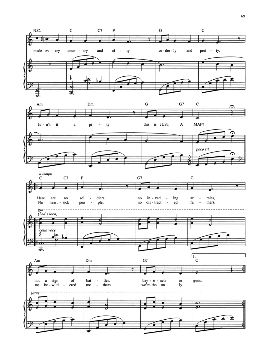 Just A Map (from The Rothschilds) Piano, Vocal, Guitar scores gallery preview page 2