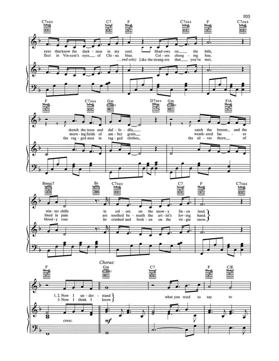 Vincent (Starry Starry Night) Voice scores gallery preview page 2