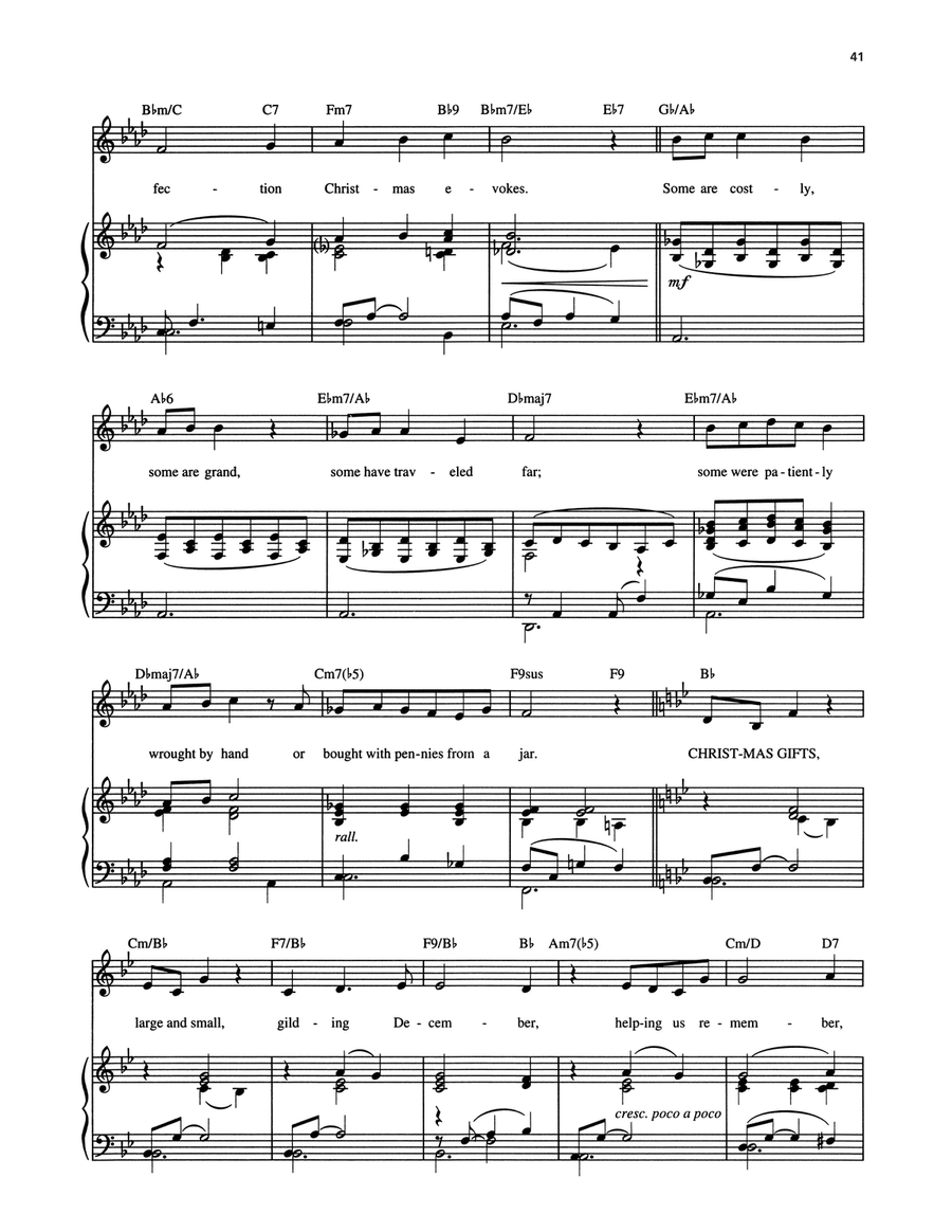 Christmas Gifts (from A Wonderful Life) Piano, Vocal, Guitar scores gallery preview page 2