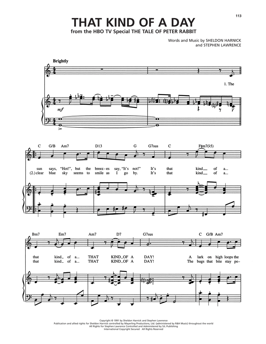 That Kind Of A Day (from She Loves Me) Piano, Vocal, Guitar scores gallery preview page 1
