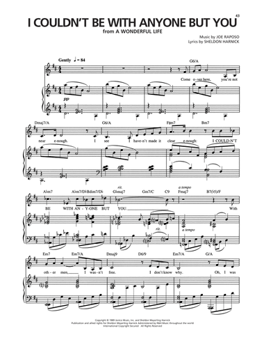 I Couldn't Be With Anyone But You (from A Wonderful Life)