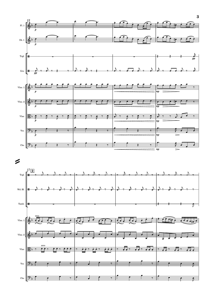 Shalom song Shalom song Full Orchestra scores gallery preview page 3