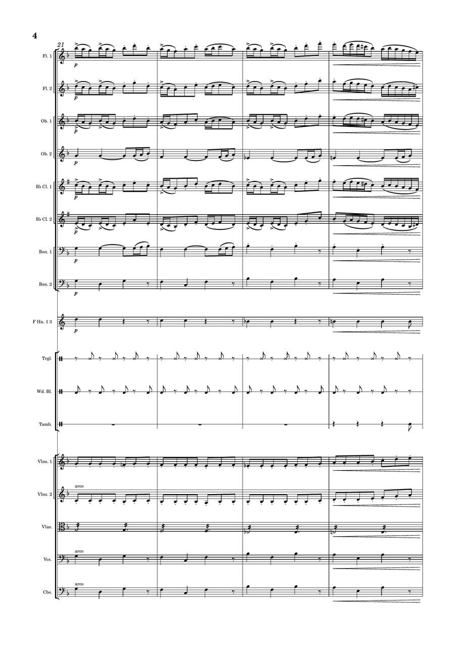 Shalom song Shalom song Full Orchestra scores gallery preview page 4
