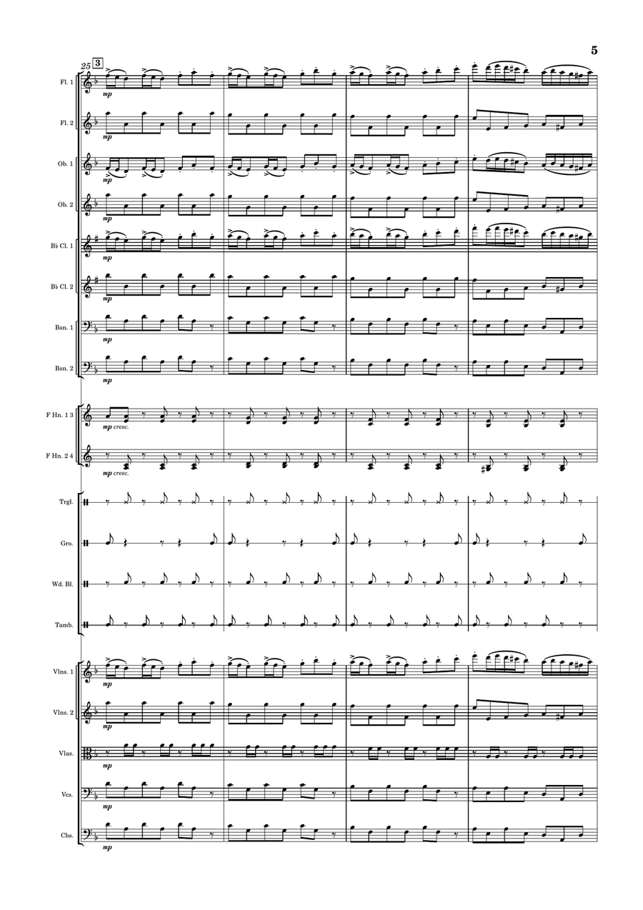 Shalom song Shalom song Full Orchestra scores gallery preview page 5