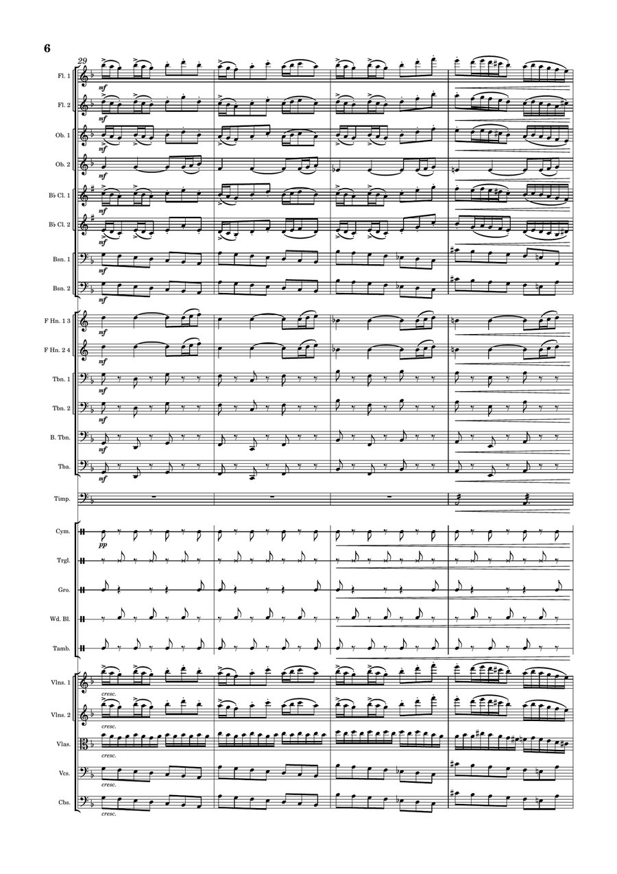 Shalom song Shalom song Full Orchestra scores gallery preview page 6