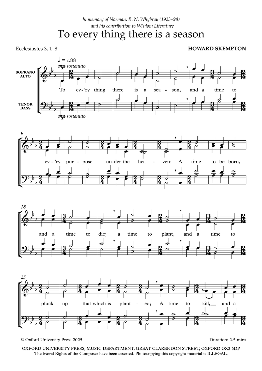 To every thing there is a season 4-Part scores gallery preview page 1