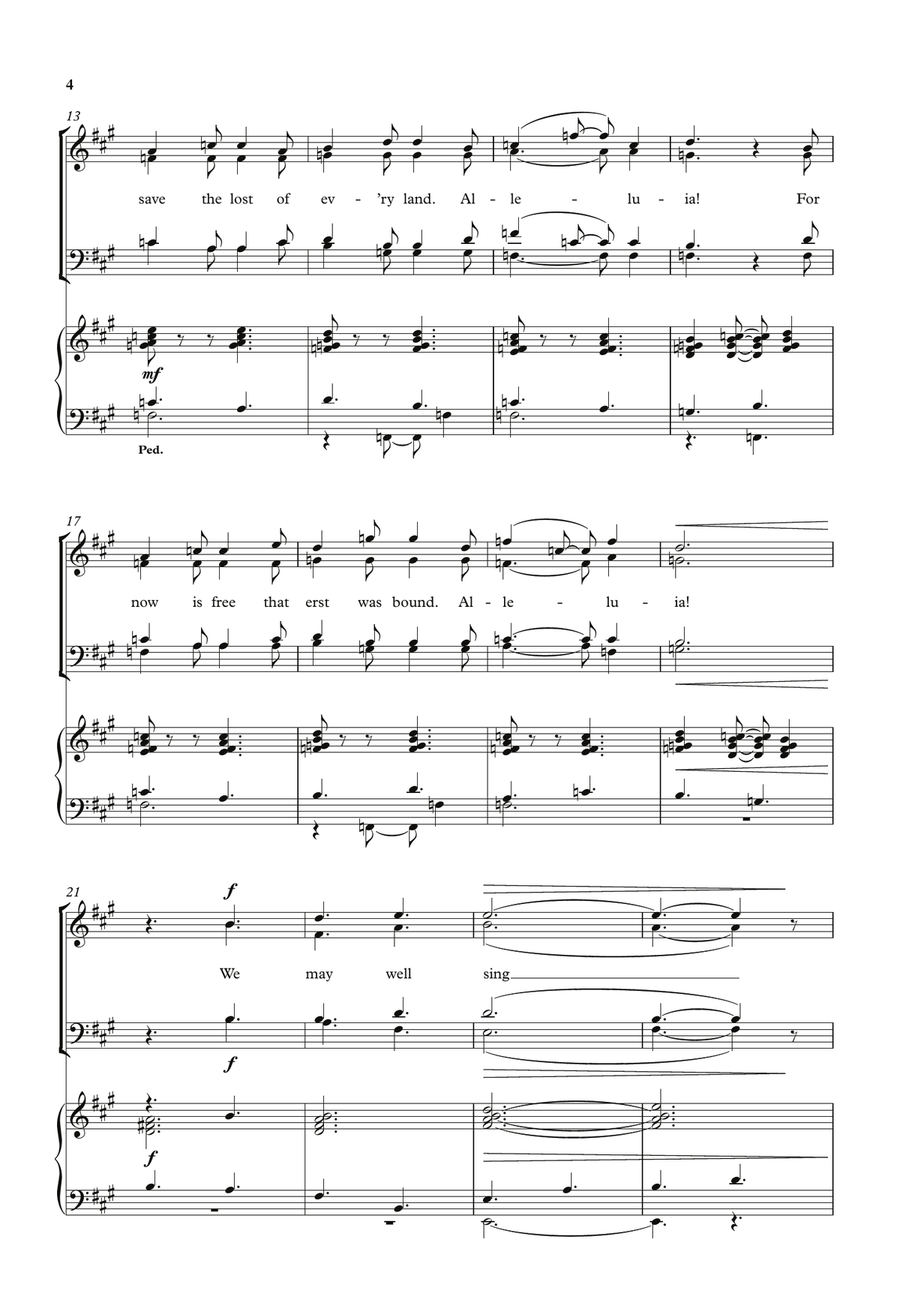 Alleluia! A new work is come on hand 4-Part scores gallery preview page 3