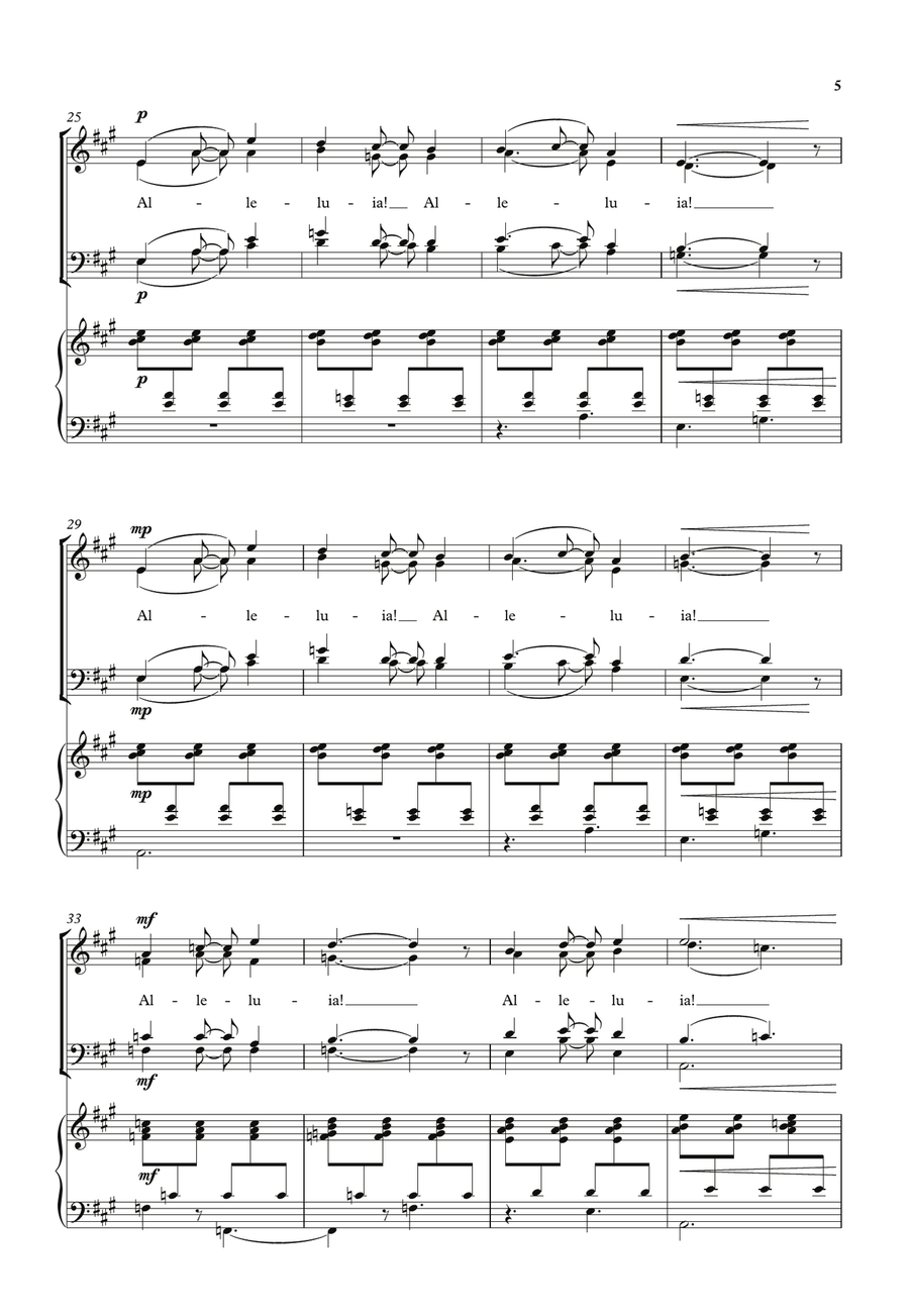 Alleluia! A new work is come on hand 4-Part scores gallery preview page 4
