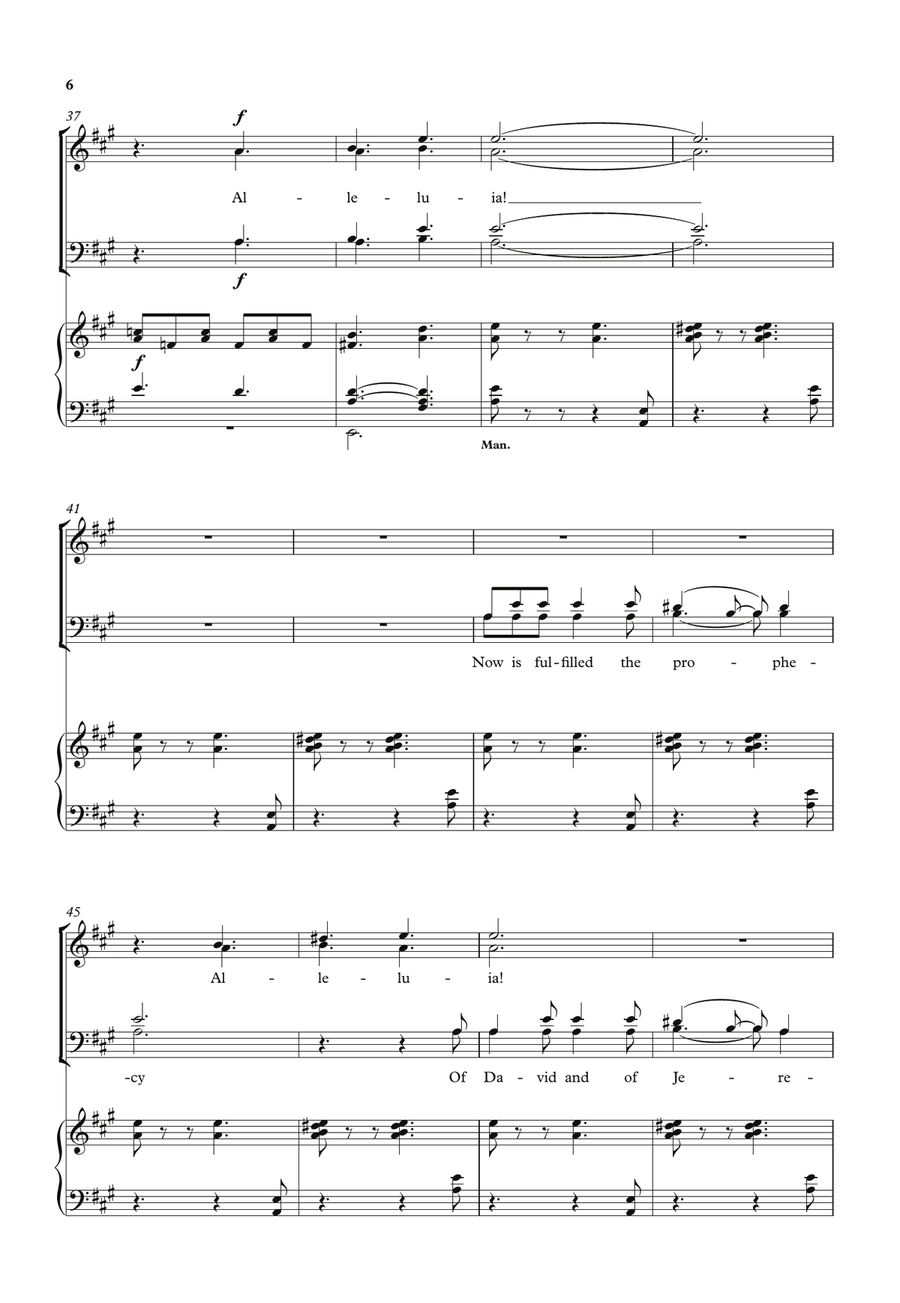 Alleluia! A new work is come on hand 4-Part scores gallery preview page 5