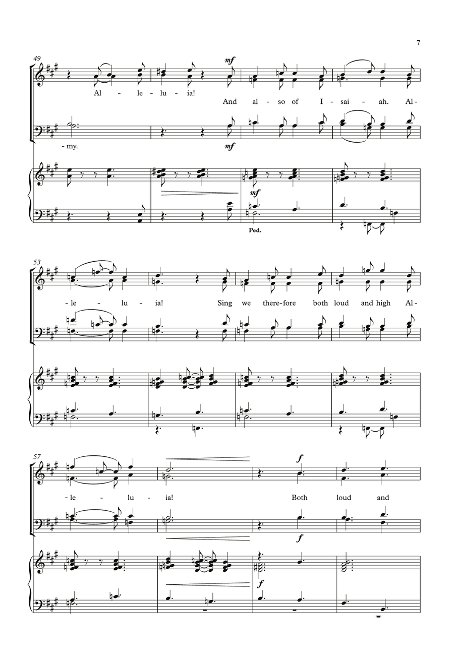 Alleluia! A new work is come on hand 4-Part scores gallery preview page 6