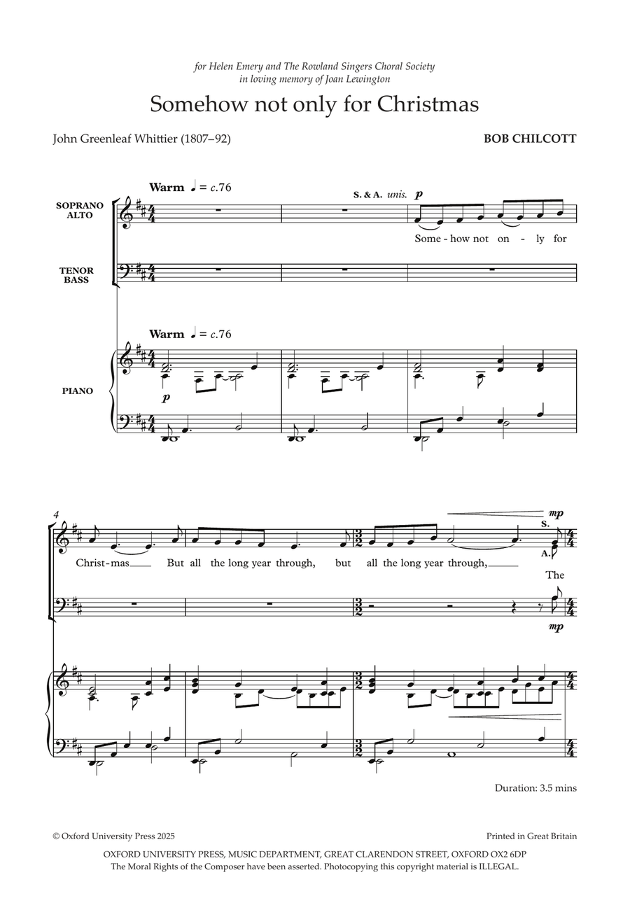 Somehow not only for Christmas 4-Part scores gallery preview page 2