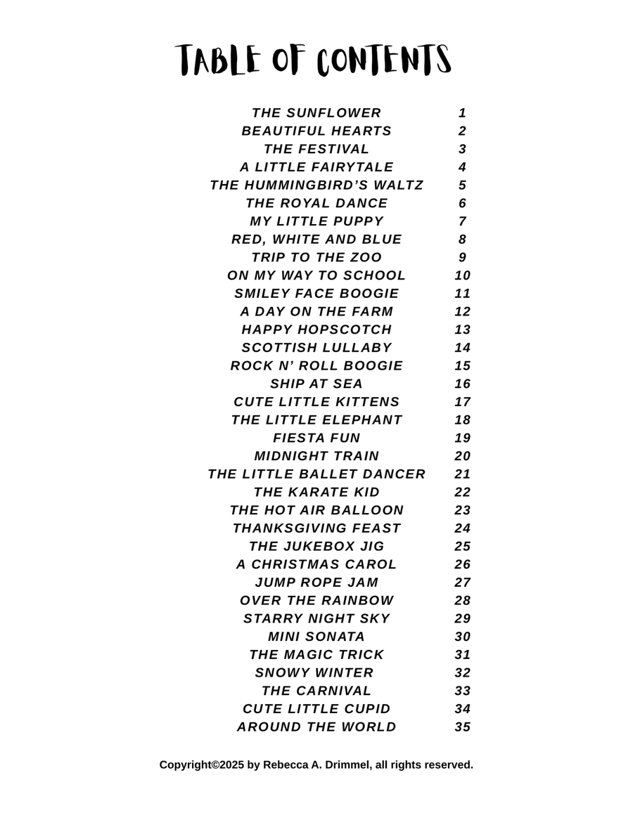 Piano Solos for the Early Beginner Easy Piano scores gallery preview page 2