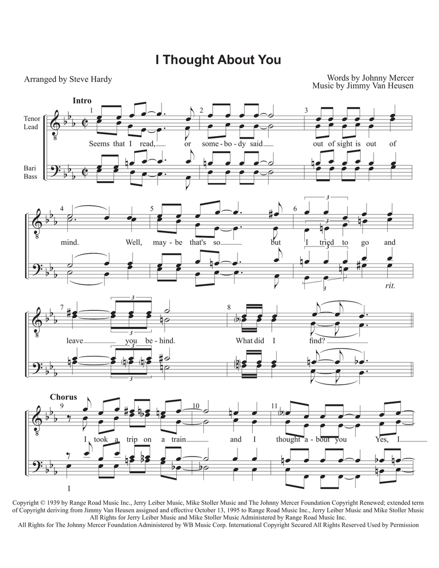 I Thought About You I Thought About You A Cappella scores gallery preview page 1