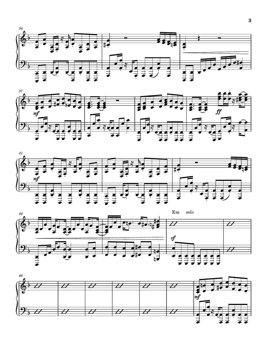 Puttin' on the Ritz Puttin' on the Ritz Piano Solo scores gallery preview page 3