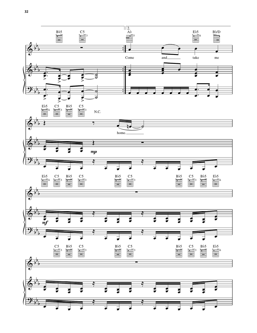 The Other Side by Evanescence Piano, Vocal, Guitar - Digital Sheet Music page 4