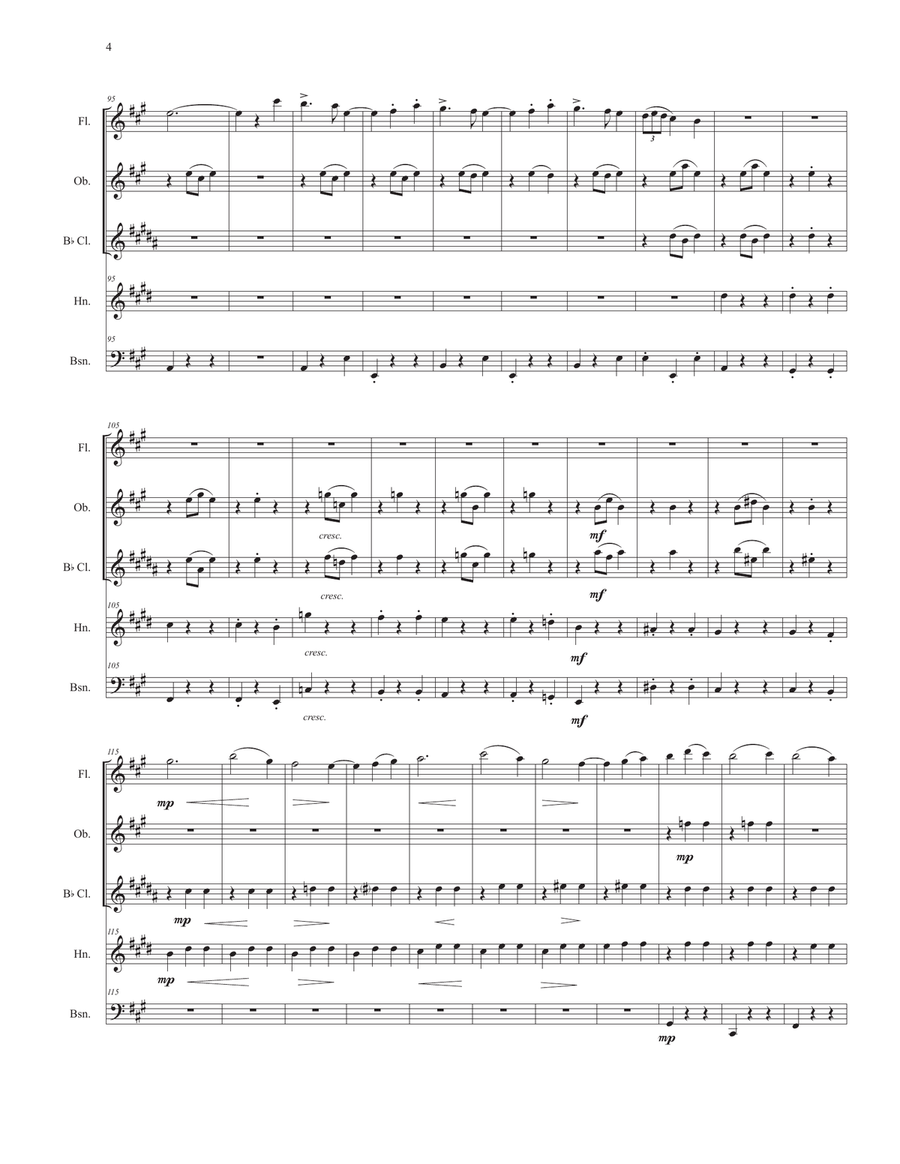 Les Gitanos for Woodwind Quintet Woodwind Quintet scores gallery preview page 6