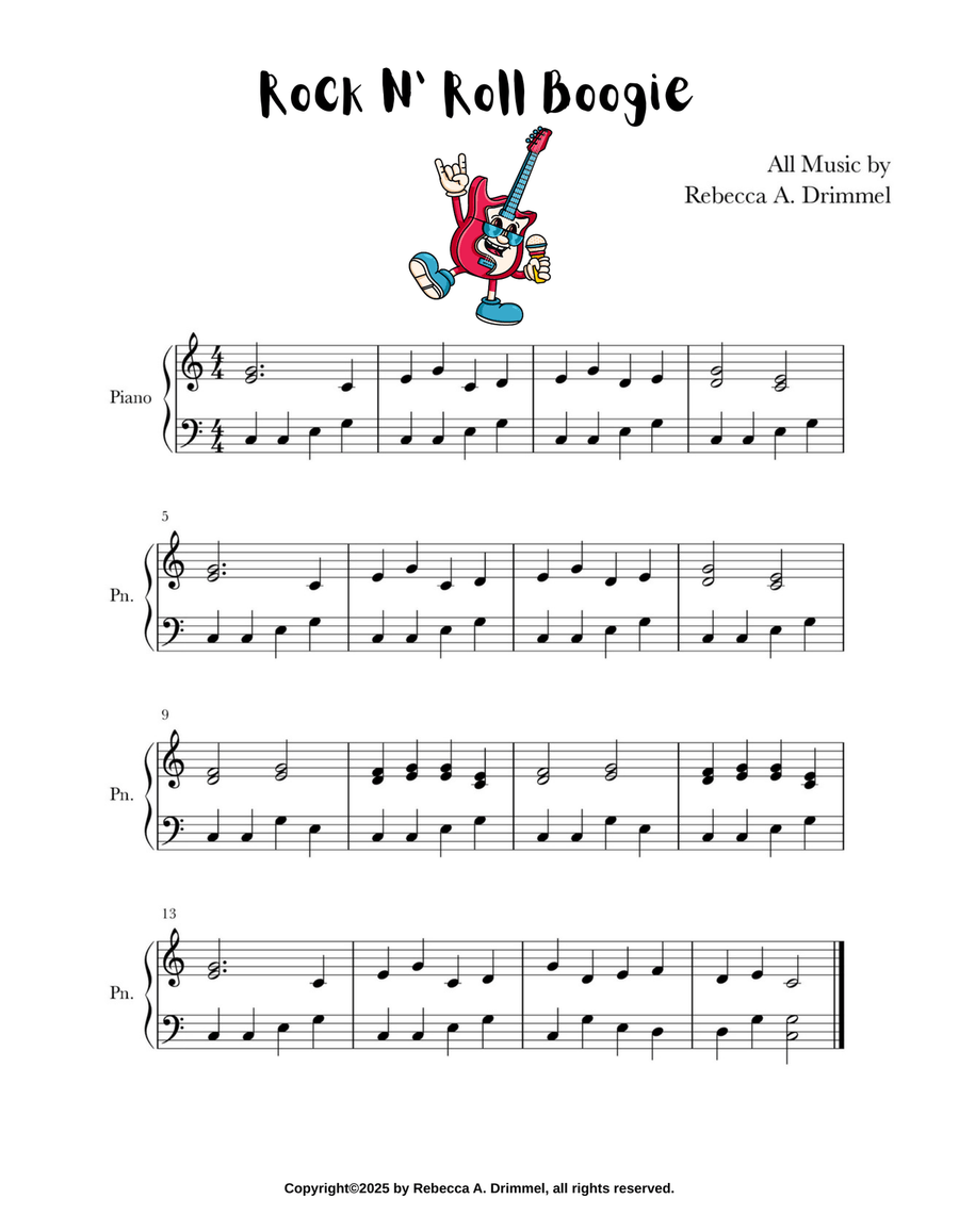 Rock N’ Roll Boogie Rock N’ Roll Boogie Easy Piano scores gallery preview page 1